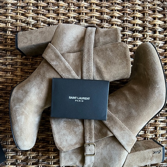 Saint Laurent Suede Booties - Picture 4 of 10